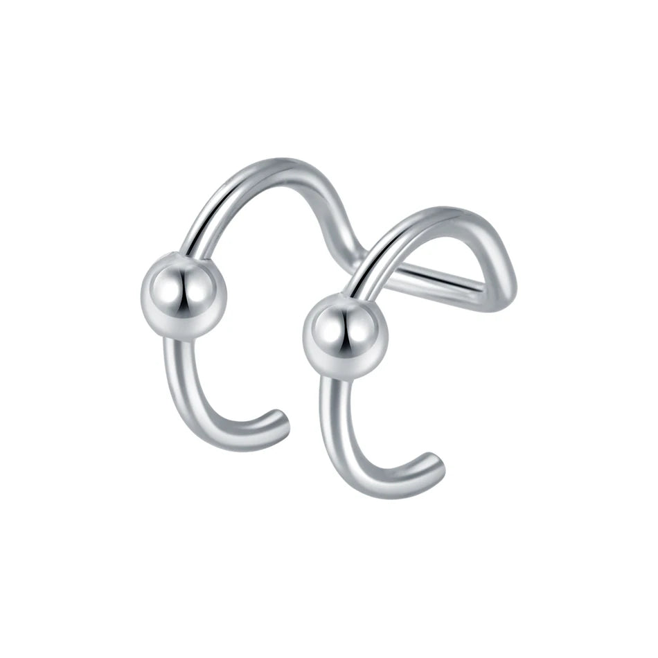 1PC Stainless Steel Fake Nose Ring Hoop Septum Rings Non-Pierced C Clip Lip Ring Earring Fake Nose Piercings Women Body Jewel