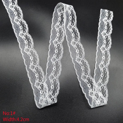 10 Yards 38 Kinds of White Lace Ribbon African Lace Fabric DIY Webbing Decoration Gifts Packing Sewing Clothes Material Craft