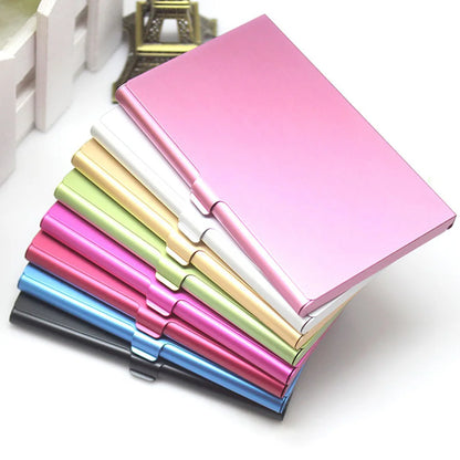 Business Card Storage Box Business Card Box Portable Credit Card Box Colored Metal Small Business Card Holder Aluminum Alloy 