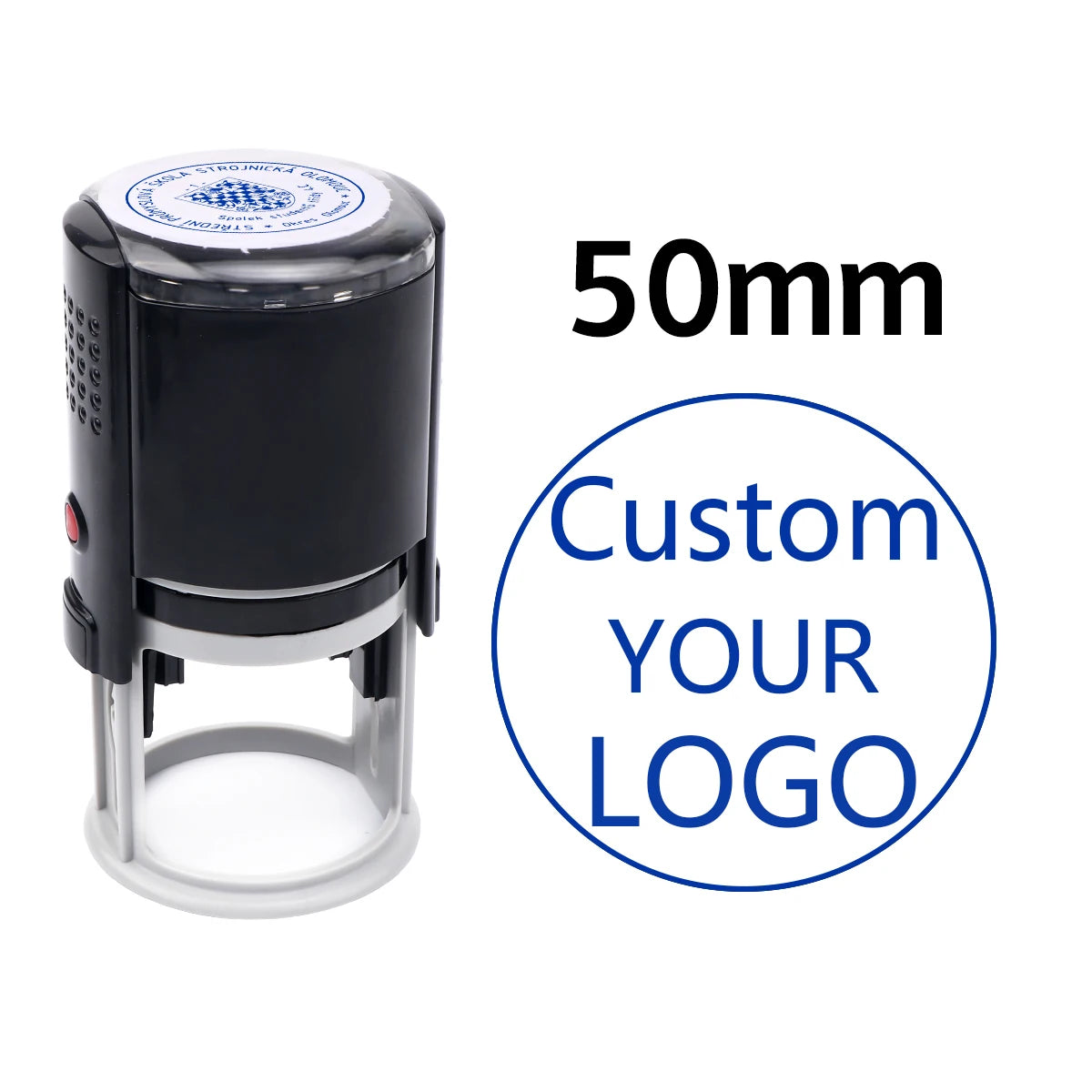 Custom Stamp Round Self Inking,Personalized Stamp 25/30/40/50mm Monogram LOGO Design Rubber Stampswith 4 Optional Ink Colors