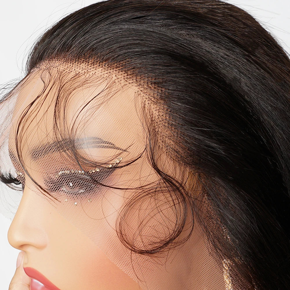13x4 Lace Frontal Remy Brazilian Human Hair Pre-plucked 13*4 Transparent Lace 10 to 20 Inches Straight Frontals With Baby Hai
