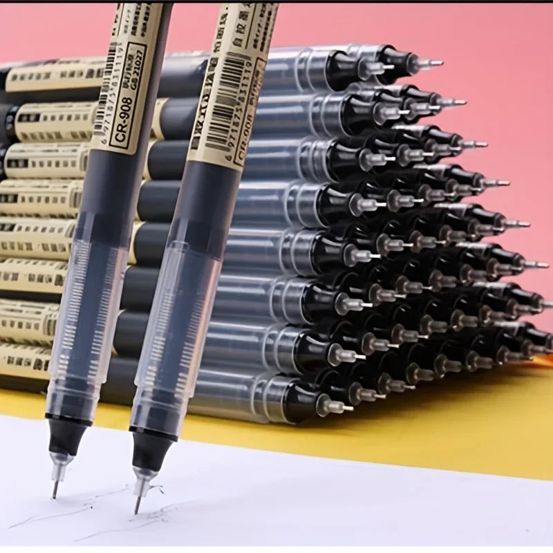 3-102Pcs/set Needle Type Gel Pens Straight Liquid Ballpoint Pen Kawaii Stationery School Office Supplies Writing