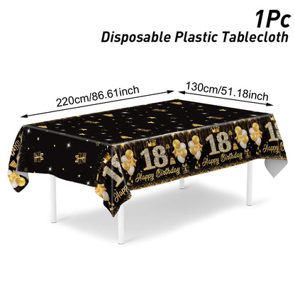 Purple Laser Disposale Tablecloth Happy Birthday Party Decoration Wedding Party Aluminum Film Table Cover Baby Shower Supplie