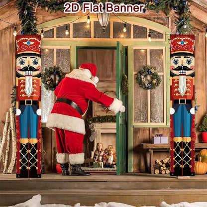 Christmas Door Banner Door Couplet Merry Christmas Decoration For Home 2025 Navidad Kerst Natal Noel Xmas Decor New Year 2026