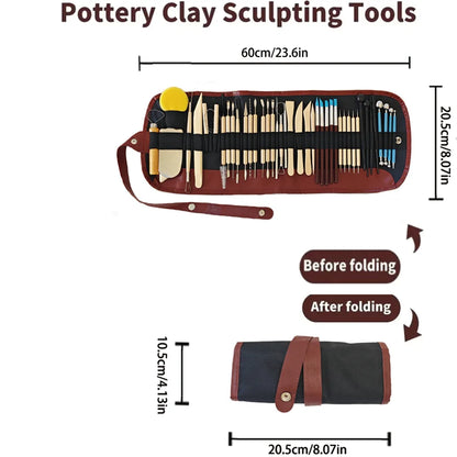 Pottery Clay Sculpting Tools Kit 8-61 Pcs/Set, Ceramic Wax Clays Carving Tools for Art Craft Pottery Sculpting Modeling Tool 