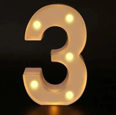 Number Letter Lamp Luminous Alphabet LED Lights Decororation Night Light for Home Wedding Birthday Christmas Party Decoration