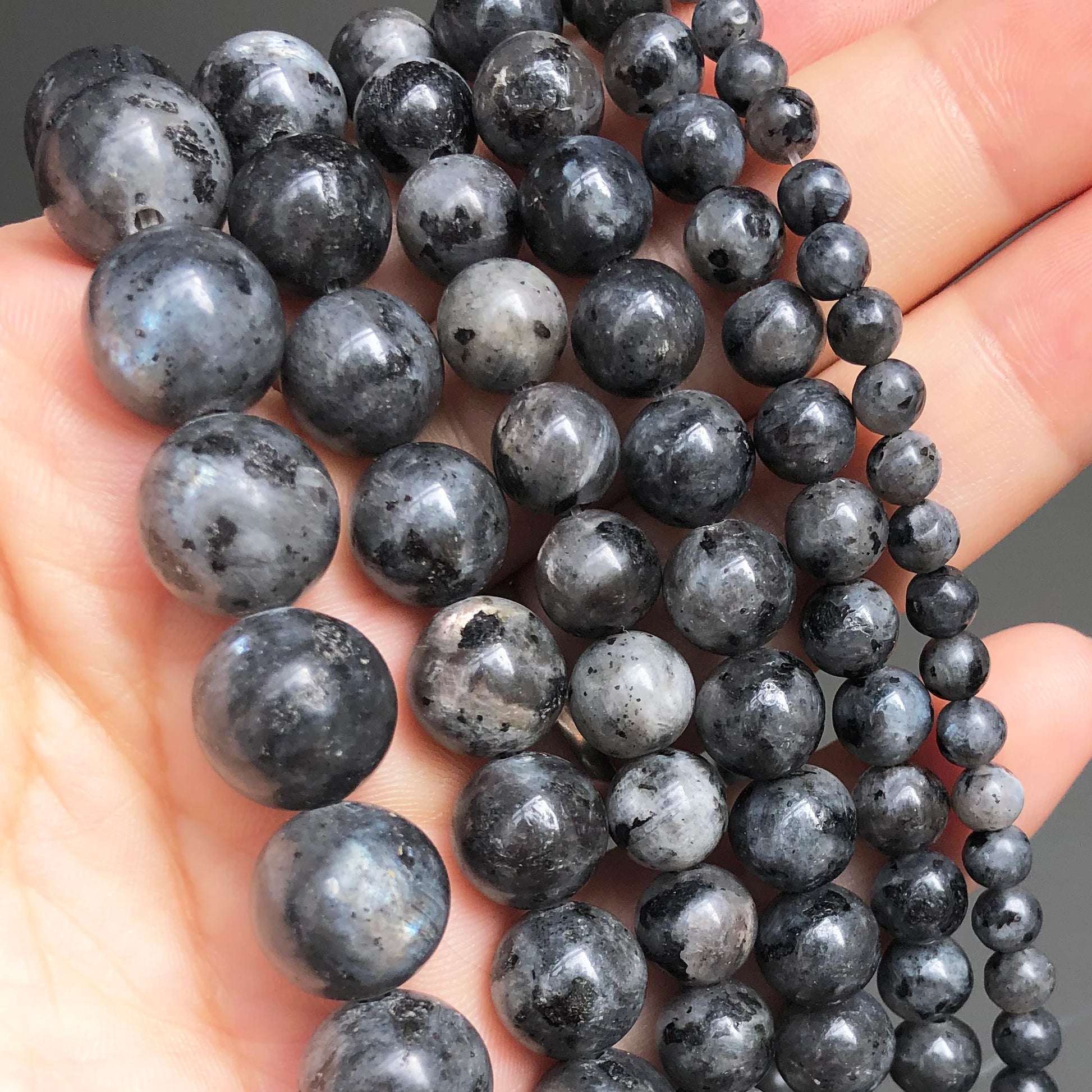 Natural Stone Dark Blue Chalcedony Jades Beads Round Loose Spacer Beads For Jewelry Making 4/6/8/10/12mm DIY Handmade Bracele