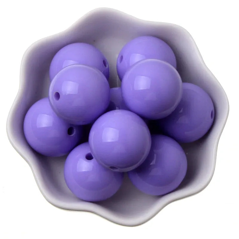 6/8/10/12/14/16/18/20mm Bubblegum Colorful Spacer Beads Round Loose Acrylic Beads For Diy Bracelet Necklace Jewelry Making