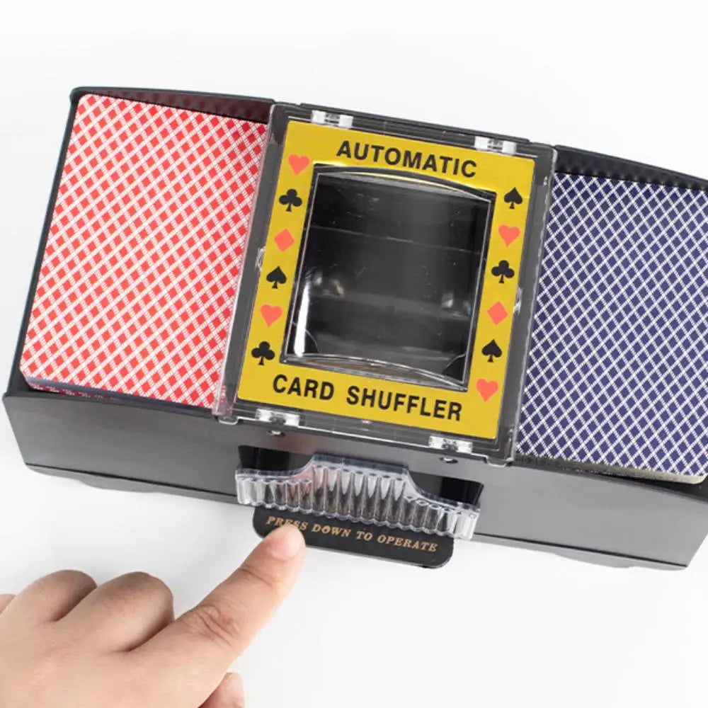 Automatic Poker Card Shuffler Board Games Battery Operated Playing Cards for Shuffle 2 Deck Automatic Hand Crank Home Card Ga