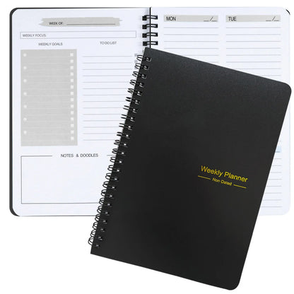 2026 Tree Pattern Spiral Bound Weekly Planner & Notebook & Schedule Organizer, Stationery For Office & School & Study, Plan B
