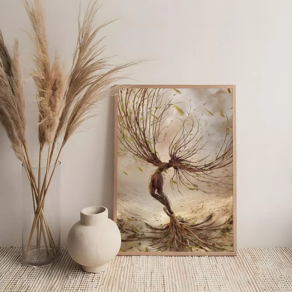 Art R-Retro Abstract Nourishing Soul Poster Premium Art Wall Decor, Simple Ornament for Living and Leisure Areas