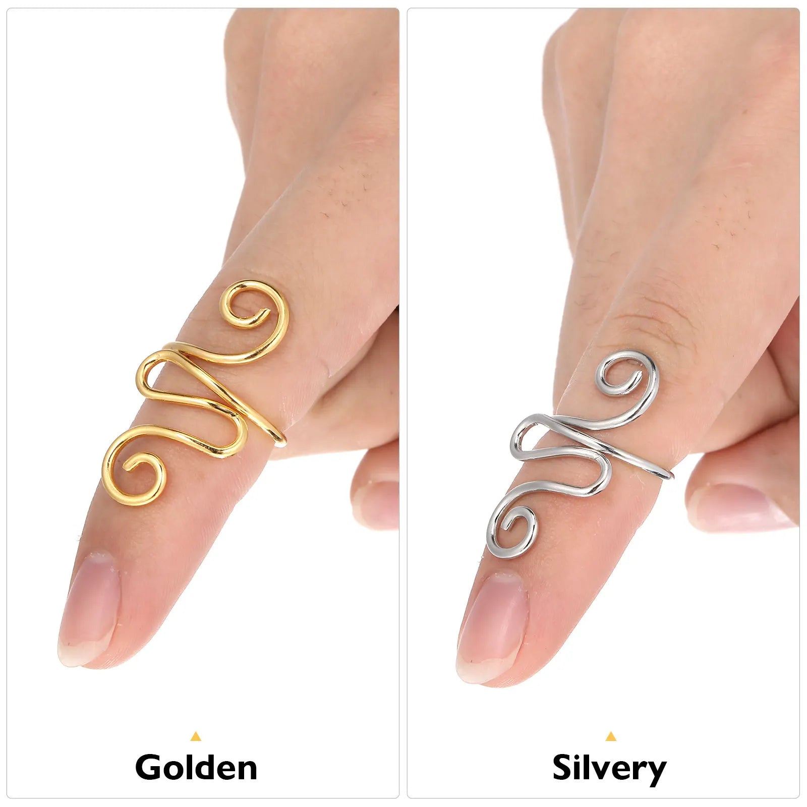 Crochet Rings, Adjustable Metal Finger Loops, Yarn Guidance Tools, Tangle Prevention Accessories, Smooth Finish for Crafters