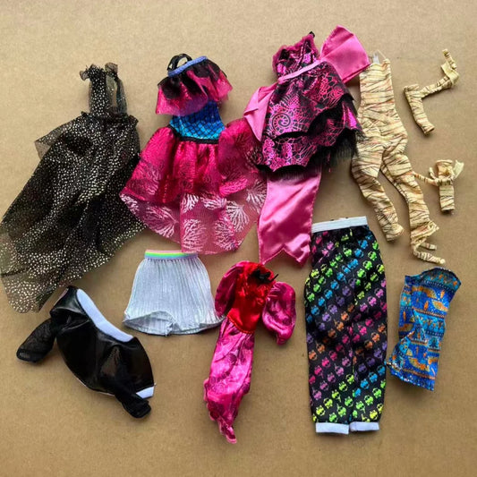 1/6 Slim Monster Doll DIY Dressing Set Colorful Dancing Doll Outfit Coat T-Shirt Pants Skirt Creative Play Doll Accessories