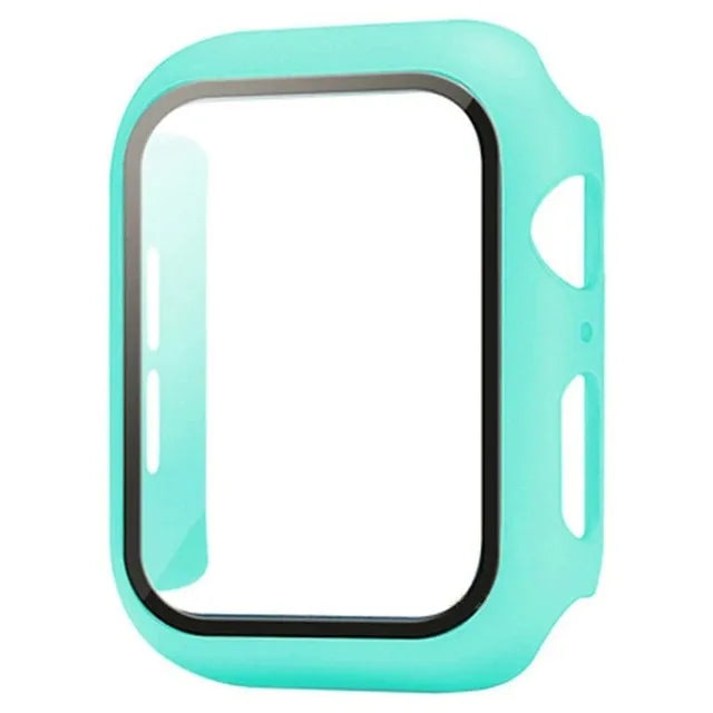 Glass+Cover For Apple Watch case 44mm 40mm 41 42 45 mm 49mm 46mm Screen Protector iWatch series Ultra 10 9 8 7 6 SE 5 Accesso