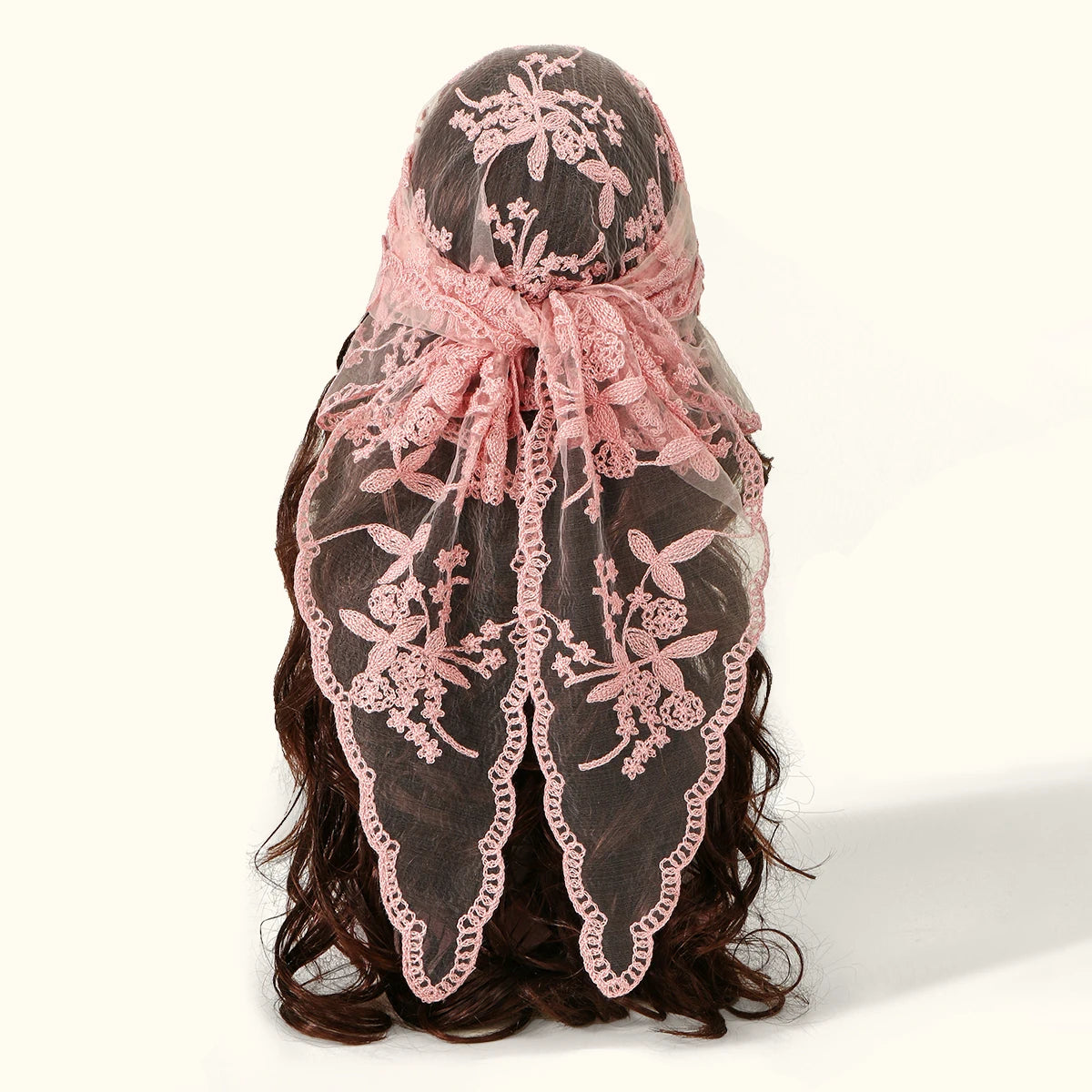 Fashion Ins Lace Hair Scarf Women Retro Triangle Hair Bands Vintage Triangular Headscarf Girls Elegant Headwear Hair Accessor