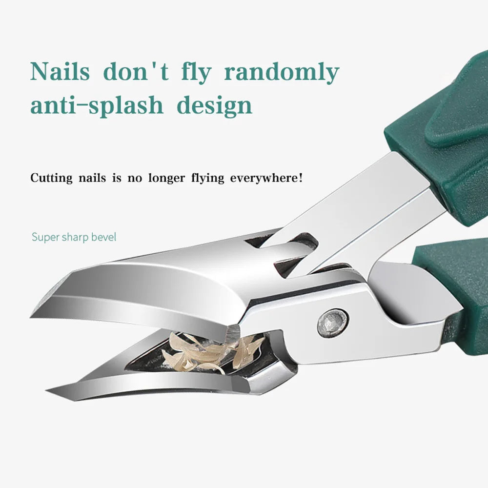 New Pointed-Nose, Beveled, Original Large-Opening Nail Clippers, Pointed-Nose Nail Cutters, Nail Trimmers, Household Pedicure