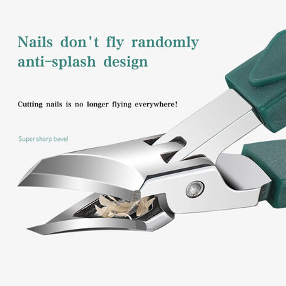 New Pointed-Nose, Beveled, Original Large-Opening Nail Clippers, Pointed-Nose Nail Cutters, Nail Trimmers, Household Pedicure