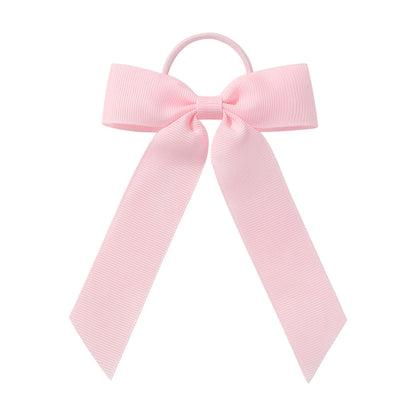 1PC Solid Color Ribbon Pigtail Hair Bows Elastic Hair Bands Holders Ties Hair Accessories for Baby Girls Infants Toddler - 43