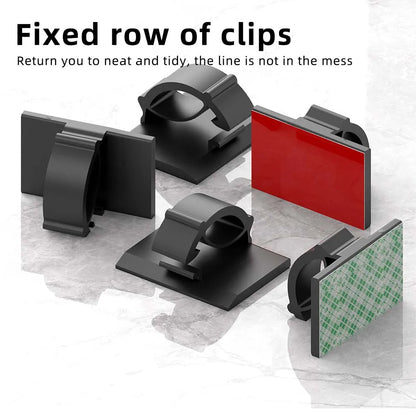 30pcs Cable Organizer Clips Cord Holder Desktop Workstation Wire Manager USB Charging Data Line Bobbin Winder Cable Managemen