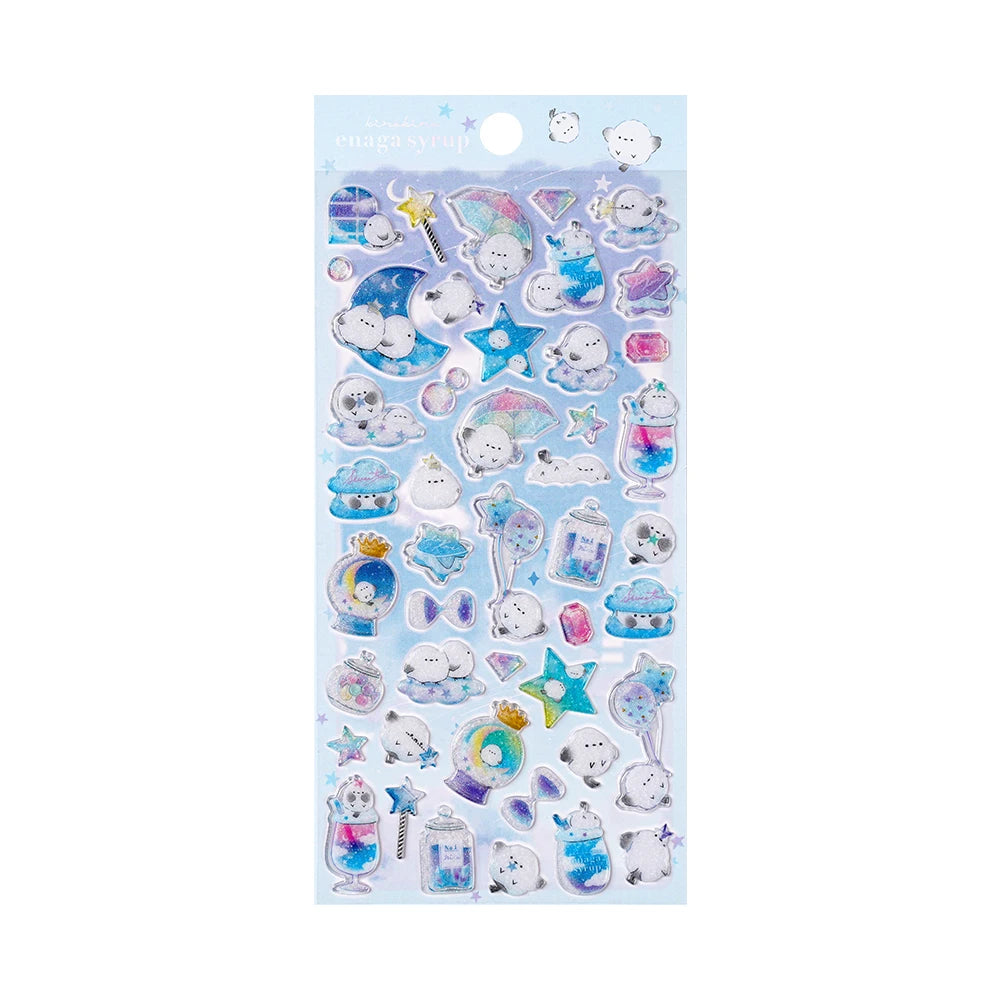3 pcs Random Cute Candy Color Animals Flash Decor Stickers Scrapbooking Diy Journaling Cute Stationery Diary Sticker Gift Pri