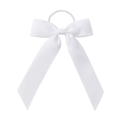 1PC Solid Color Ribbon Pigtail Hair Bows Elastic Hair Bands Holders Ties Hair Accessories for Baby Girls Infants Toddler