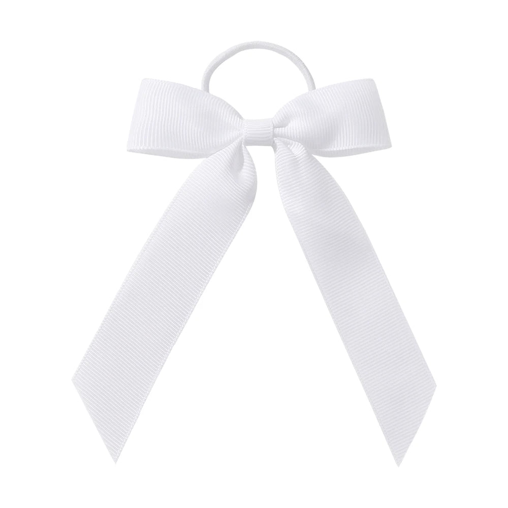 1PC Solid Color Ribbon Pigtail Hair Bows Elastic Hair Bands Holders Ties Hair Accessories for Baby Girls Infants Toddler - 43