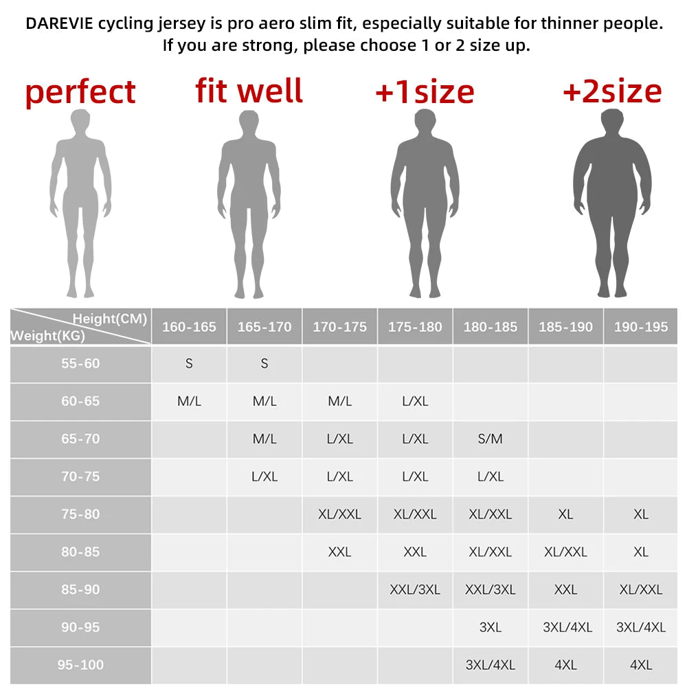 DAREVIE Cycling Jersey Small Size SPF 50+ Training Level Men Women Long Sleeves Cycling Jersey Breathable Man Cycling Maillot
