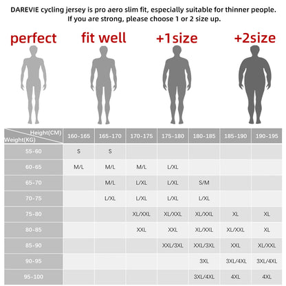 DAREVIE Cycling Jersey Small Size SPF 50+ Training Level Men Women Long Sleeves Cycling Jersey Breathable Man Cycling Maillot
