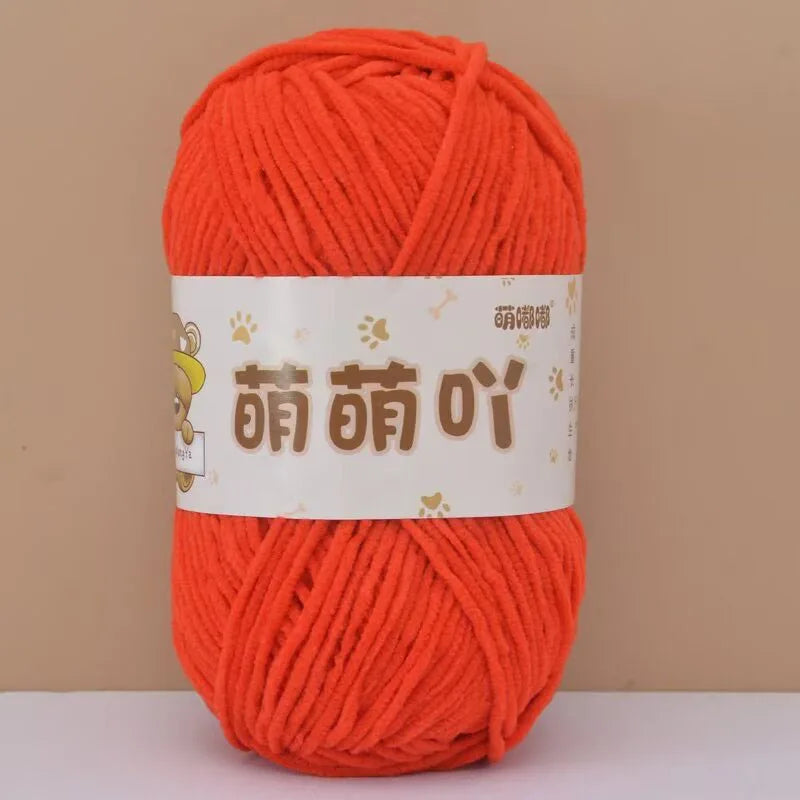 Fluffy Chenille Yarn for Crocheting doll thread Soft Bulky Velvet Yarn for Knitting Crochet Crafts Amigurumi Matte Chenille Y