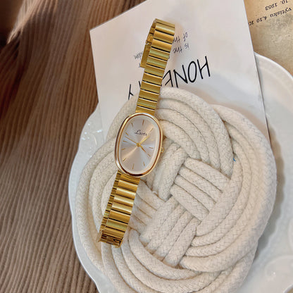 1pc New Fashionable Women's Watch With Gold Bracelet, Vintage & Luxury Ins Style, Elegant & Versatile Quartz Watch ladies wat