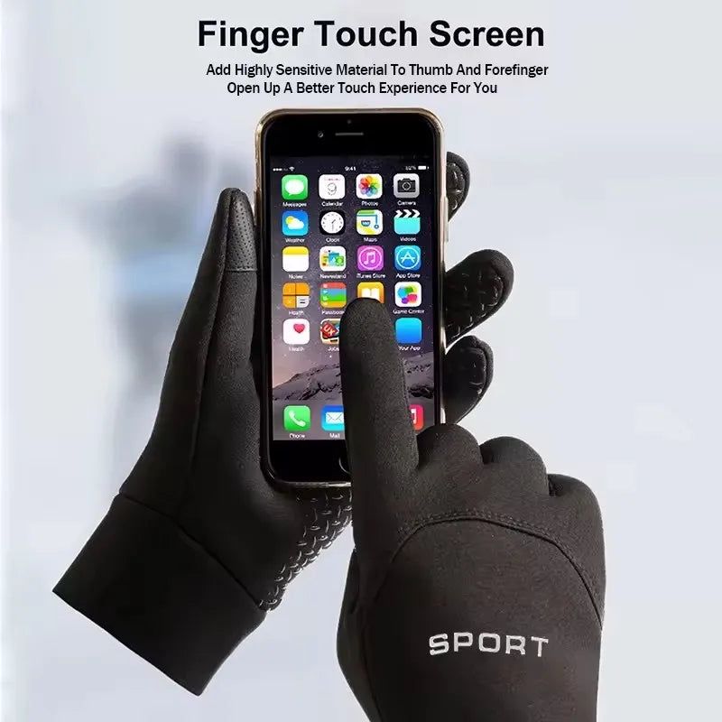Winter Warm Gloves Touch Screen Windproof Non Slip Cold-proof Cycling Gloves Outdoor Men's Women's Running Hiking Skiing Glov