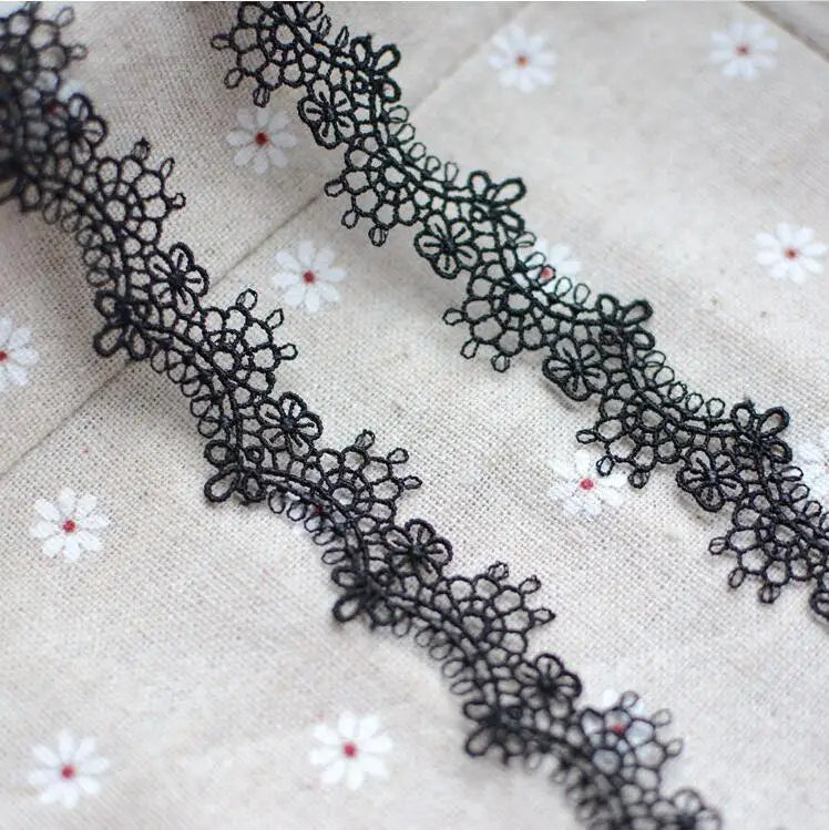 Lace Trim, Handmade Black White Lace Trim, 1 Yard Wide for Sewing, Vintage Style Trim for Scrapbooking, DIY Crafts and Embell