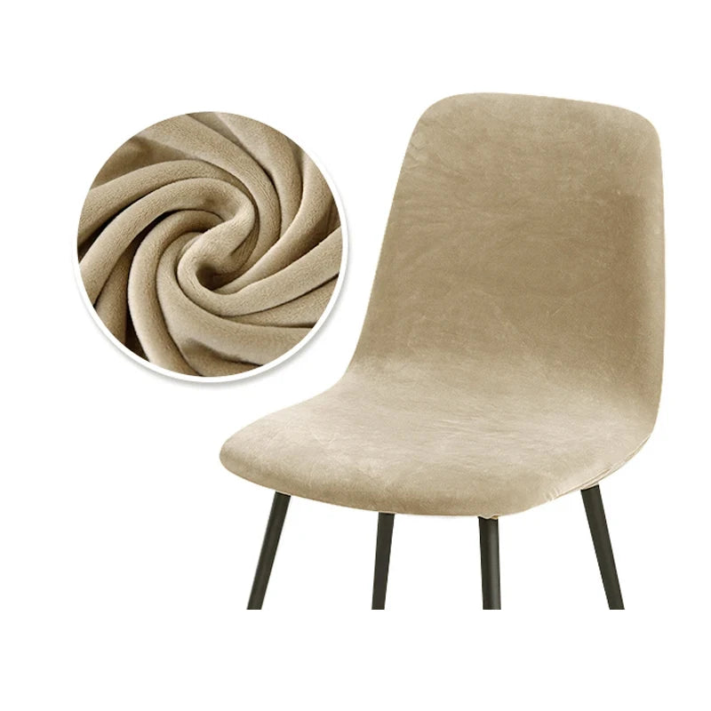 Higher Quality Velvet Chair Cover 1/2/4/6 pcs Stretchable Chair Cover For Dining Room 2 Type of Fabrics Chair Slipcover For H