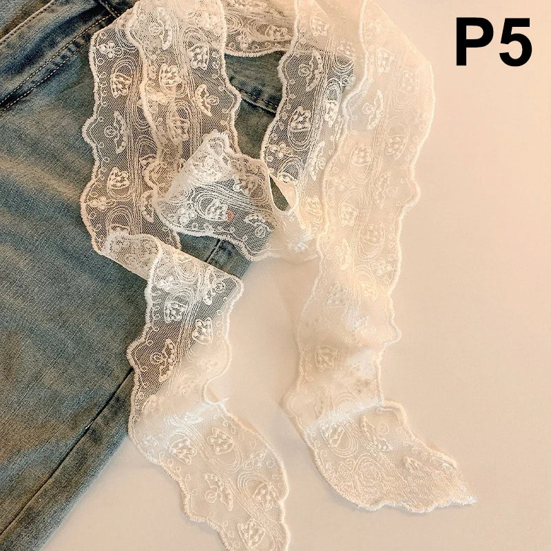 Sweet Lace Elastic Bow Tie Bohemian Waist Chain Belt for Women Fashion Sweater Chain Waist Seal Body Decor Accessories - Styl