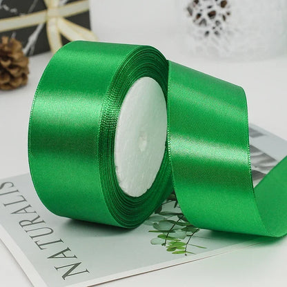 25yards/Roll 40mm Satin Ribbons Crafts Bow DIY Gift Wrap Wine Red Orange Yellow Green Blue Purple Black Gray Gold White Ribbo