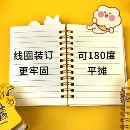 Pokemon Pikachu Notebook Coil Bound, Cute Anime Cartoon Diary Journal for School Office Study Supplies, Kids Gift Set