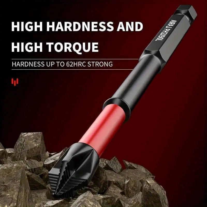 Magnetic Non-Slip Drill Bit Set 3/6/12 Pieces, S2 Steel, Crosshead and Impact Drill Bits, Suitable for Electric and Hand Driv