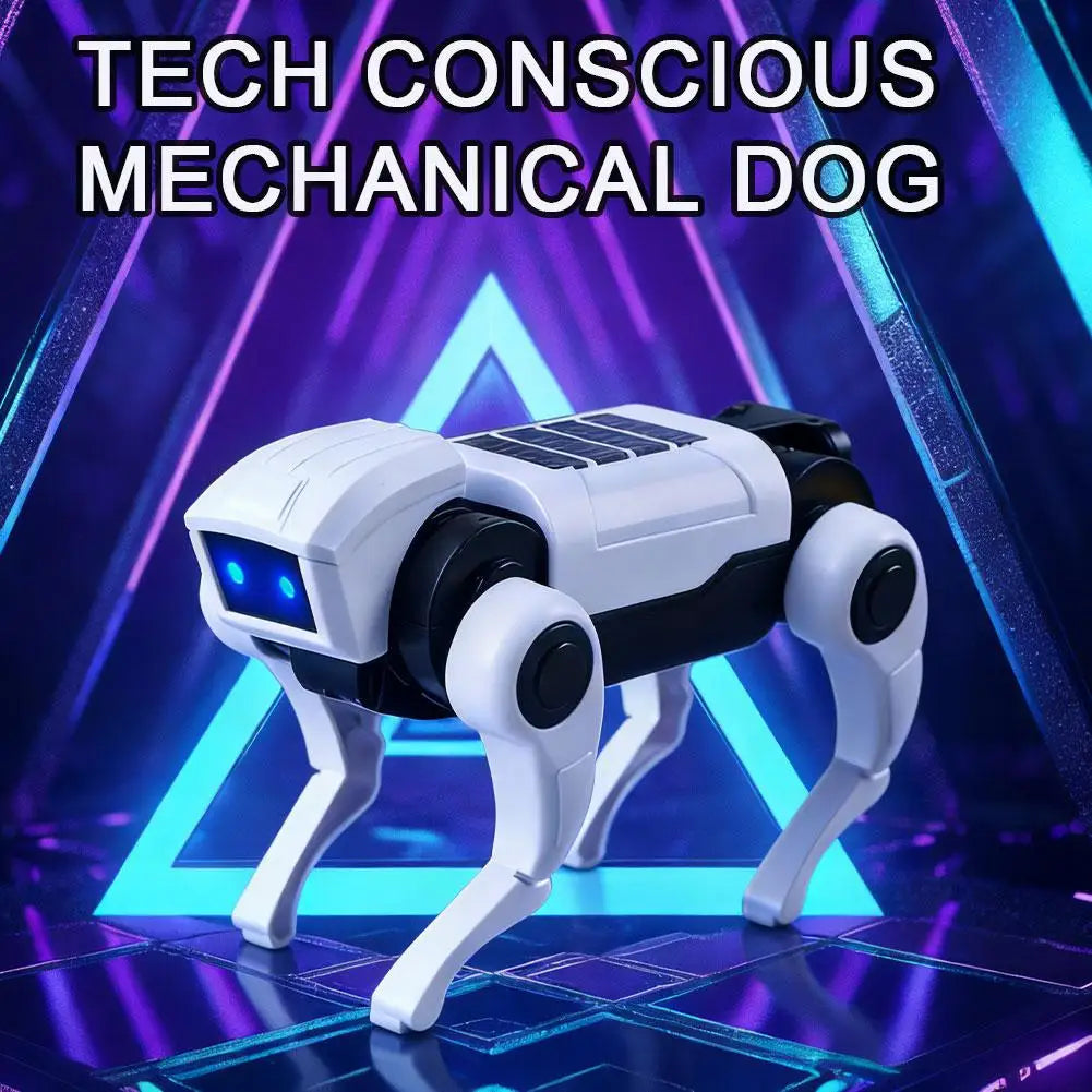 Cartoon DIY Assembly Dog Rc Robot Walking Mechanical Toy Science Teaching Assembling Model Electric Toys Kids Gifts