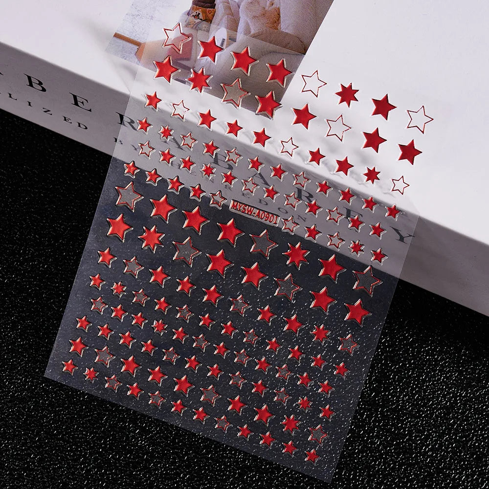 1PC 26-English Alphabet Number 3D Self-adhesive Nail Art Decal Sticker Word Small Letter Nail Decals Sticker Manicure Decorat