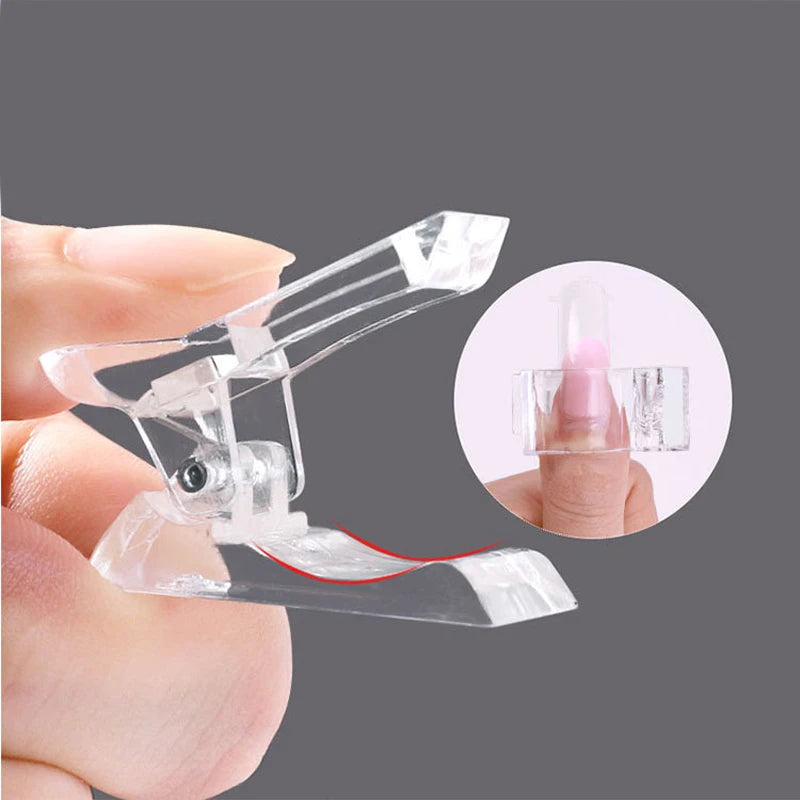 Acrylic Nail Clip Transparent Gel Quick Building Nail Tips Clips Fingernail Extension UV Clamps Manicuring Art Builder Tools 