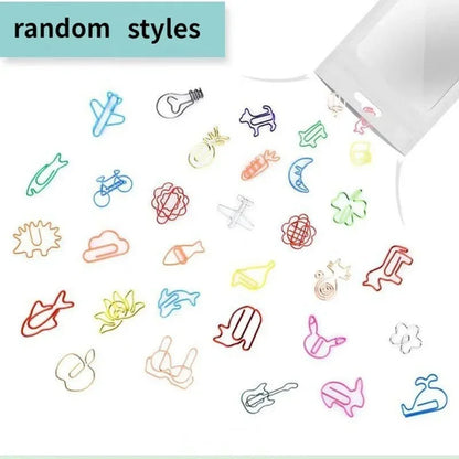 New 30Pcs/bag Colorful Creative Office Supplies Decorative Bookmarks Memo Bookmark Paper Clips Paperclip Bookmarks Random Col