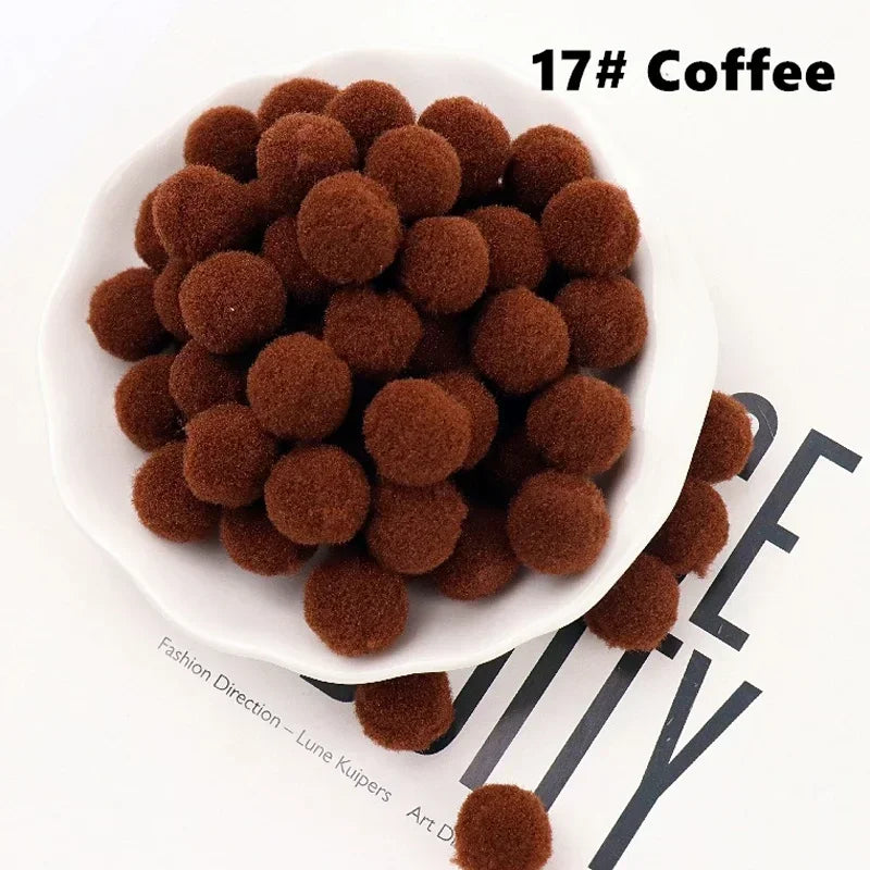 Mini Fluffy Soft Pom Poms Pompoms Ball,Handmade Craft Toys,Wedding Christmas Decor,DIY Sewing Supplies,8mm,10mm,15mm,20mm,30m