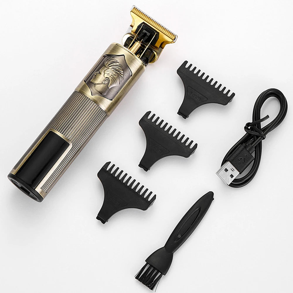 Vintage Hair Clipper USB Charging Hair Cutting Machine Electric Hair Trimmer Portable Shaver Professional Barber Boyfriend Gi