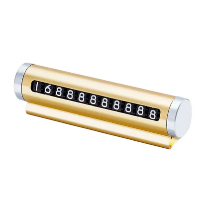 Metal Car Temporary Parking Card Universal Rotate Phone Number Plate Aluminum Stickers Park Stop in Car-styling Auto Accessor