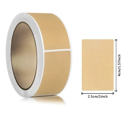 260-800pcs Kraft Paper Stickers Rolls of Self-adhesive Stickers Can be Handwritten Classification Packaging Note