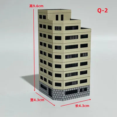 Architecture 1:300 ABS Building Scene Plastic Assembly Model Train Layout Design Materials