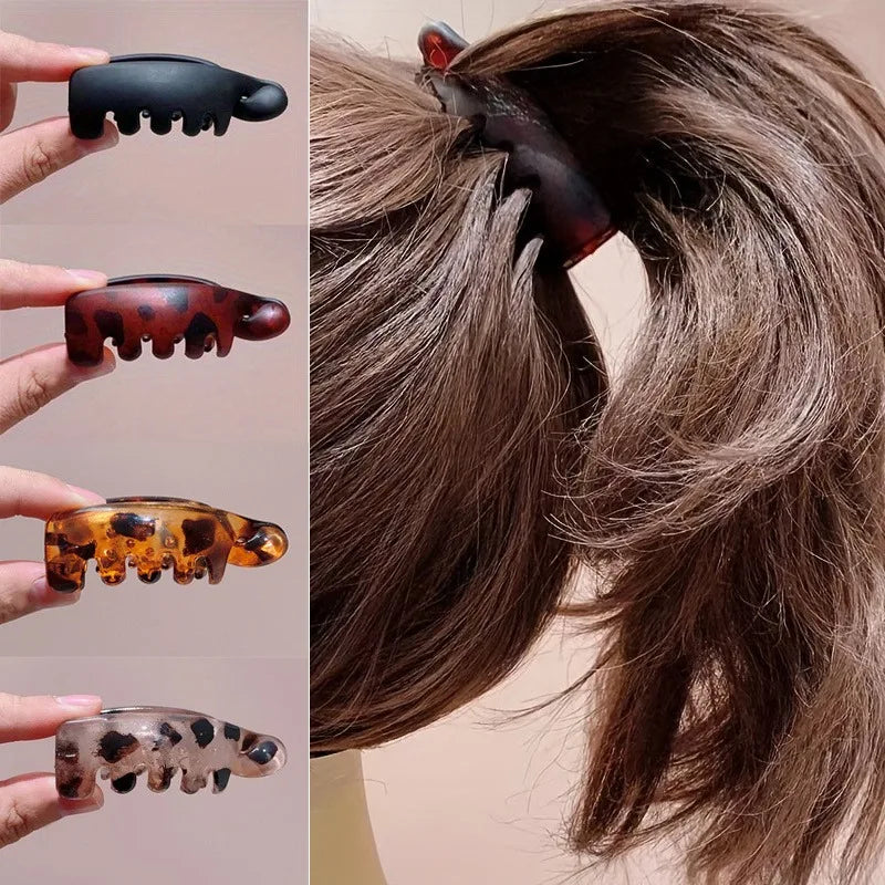 4 pcs Banana Clips, Small Size, Vertical Clips for Women, Elegant High Ponytail Hairpins, Twist Clips, Simple Hair Accessorie