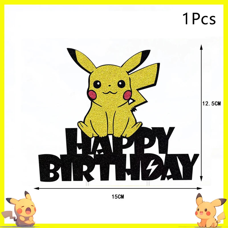 Cake Decoration, Pokemon Cake Topper, Pikachu Party Decor, Kids Birthday Supplies, Cake Decorating Gifts, Anime Figure Decora