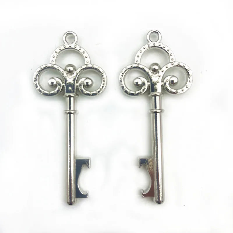 10pcs/lot DIY Wedding Souvenirs Party Gifts for Guests Mickey Rose Clover Skeleton Key Heart Horseshoe Beer Bottle Opener