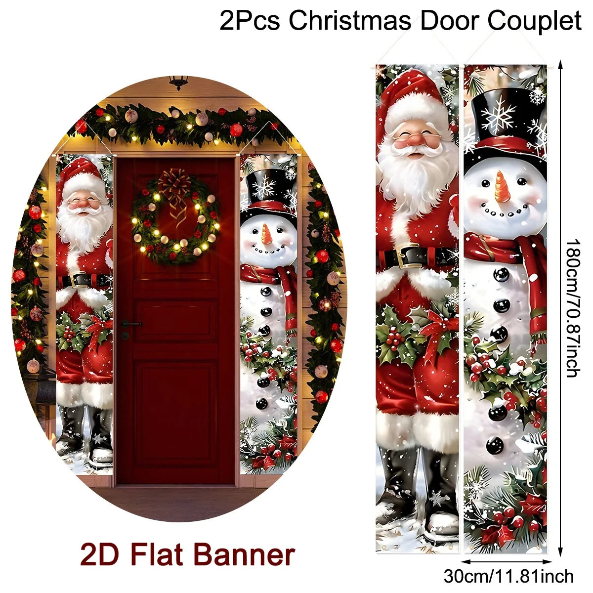 Christmas Door Banner Door Couplet Merry Christmas Decoration For Home 2025 Navidad Kerst Natal Noel Xmas Decor New Year 2026